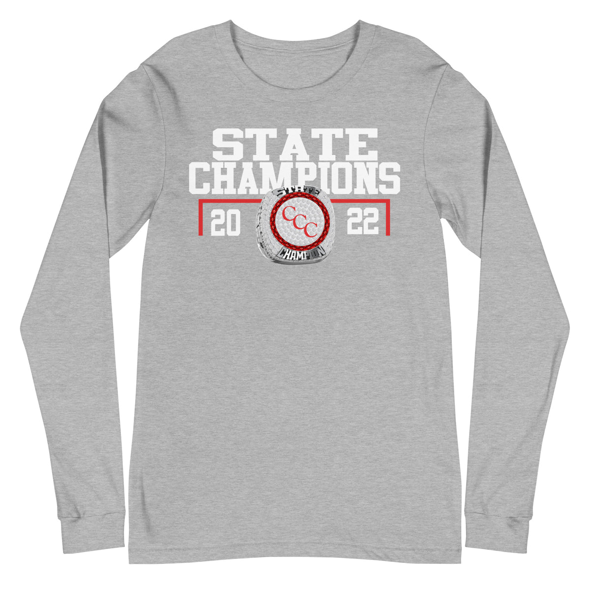 Clearwater Central Catholic High School 2022 State Championship Ring Unisex Long Sleeve Tee