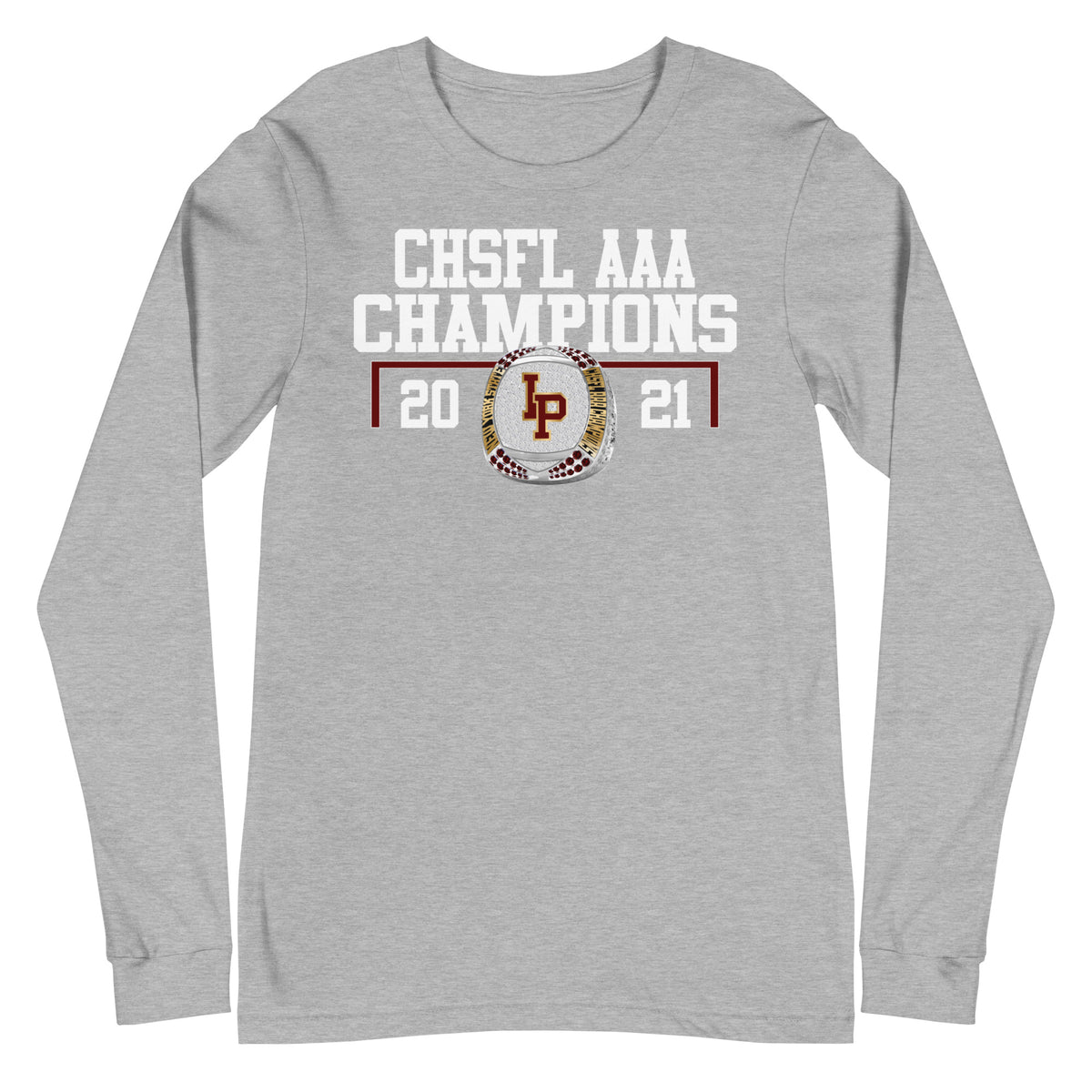 Iona Prep 2021 Football Championship Ring Unisex Long Sleeve Tee