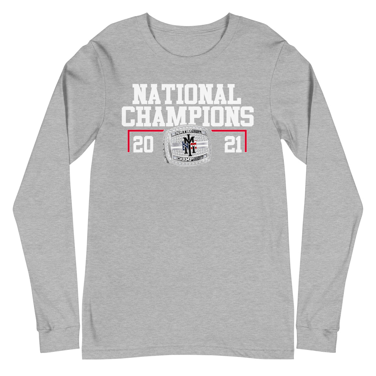 NMMI Football 2021 National Championship Ring Unisex Long Sleeve Tee