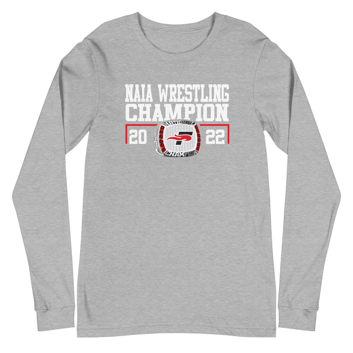 Southeastern University Wrestling 2022 NAIA Championship Ring Unisex Long Sleeve Tee