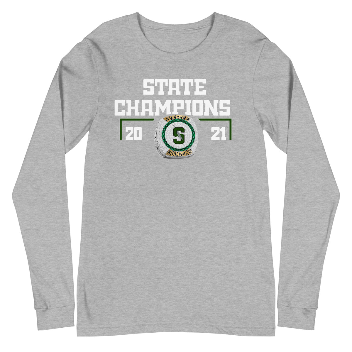 Summit High School - La Bend Pine 2021 State Championship Ring Unisex Long Sleeve Tee