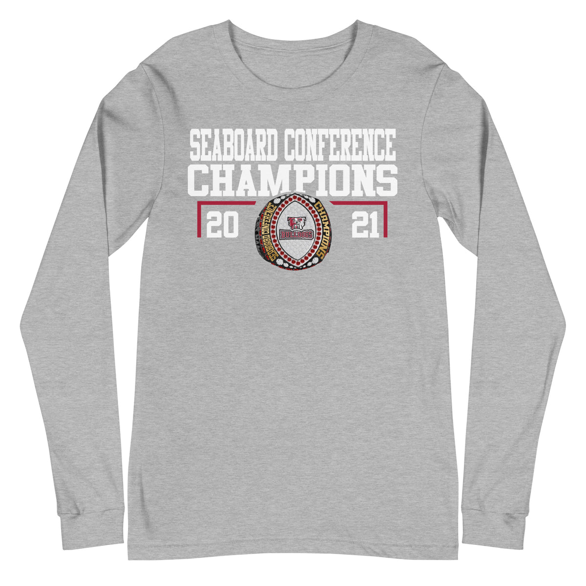 Thaddeus Stevens College Football 2021 Conference Blackcast Championship Ring Unisex Long Sleeve Tee