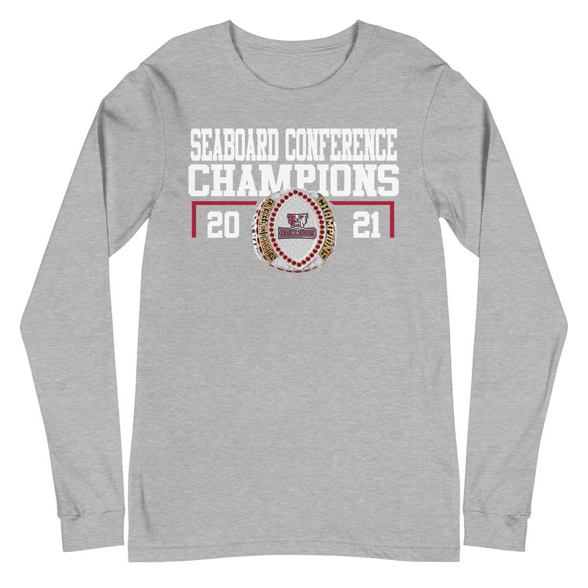 Thaddeus Stevens College Football 2021 Conference Silver Finish Championship Ring Unisex Long Sleeve Tee