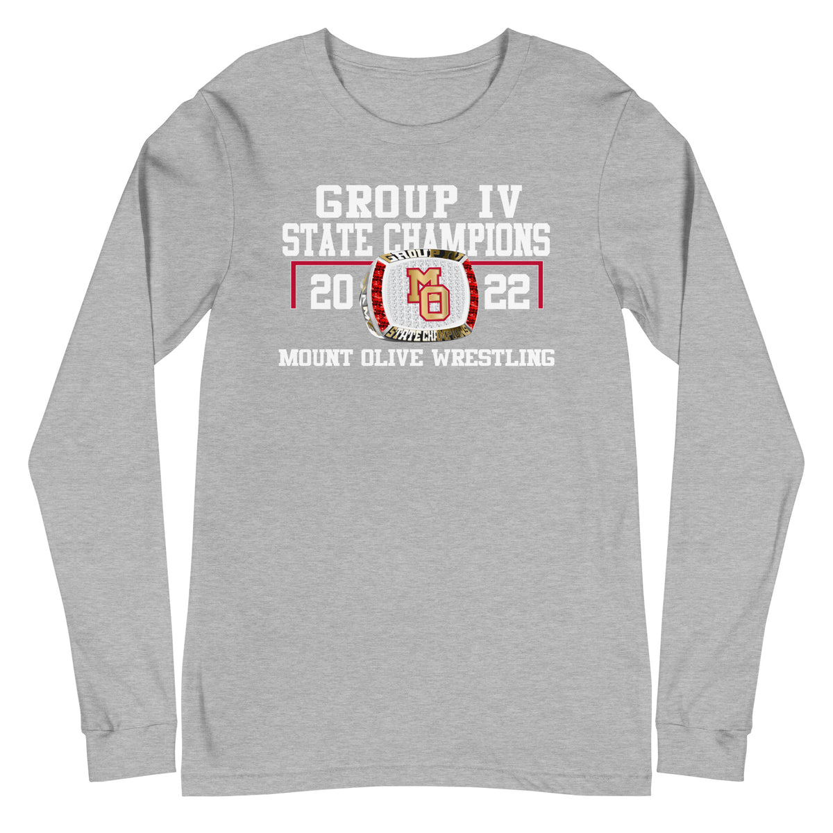 Mount Olive Wrestling 2022 Group IV State Championship Ring Unisex Long Sleeve Tee