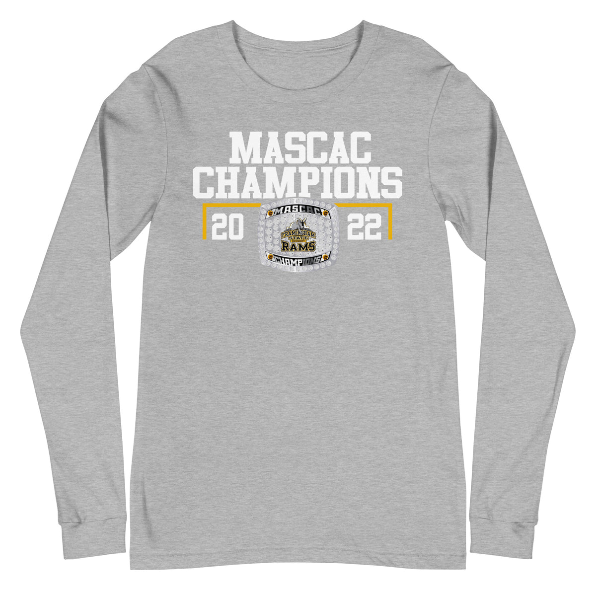 Framingham State University Women’s Basketball 2022 MASCAC Championship Ring Unisex Long Sleeve Tee