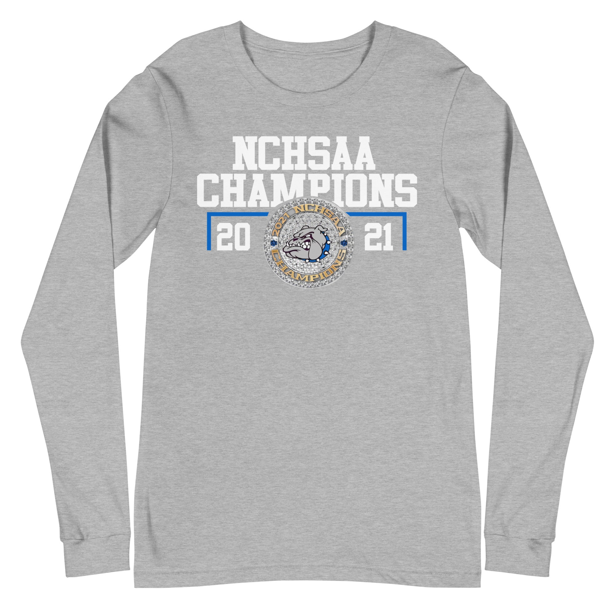 Princeton Middle School Cheer 2021 NCHSAA Championship Ring Unisex Long Sleeve Tee