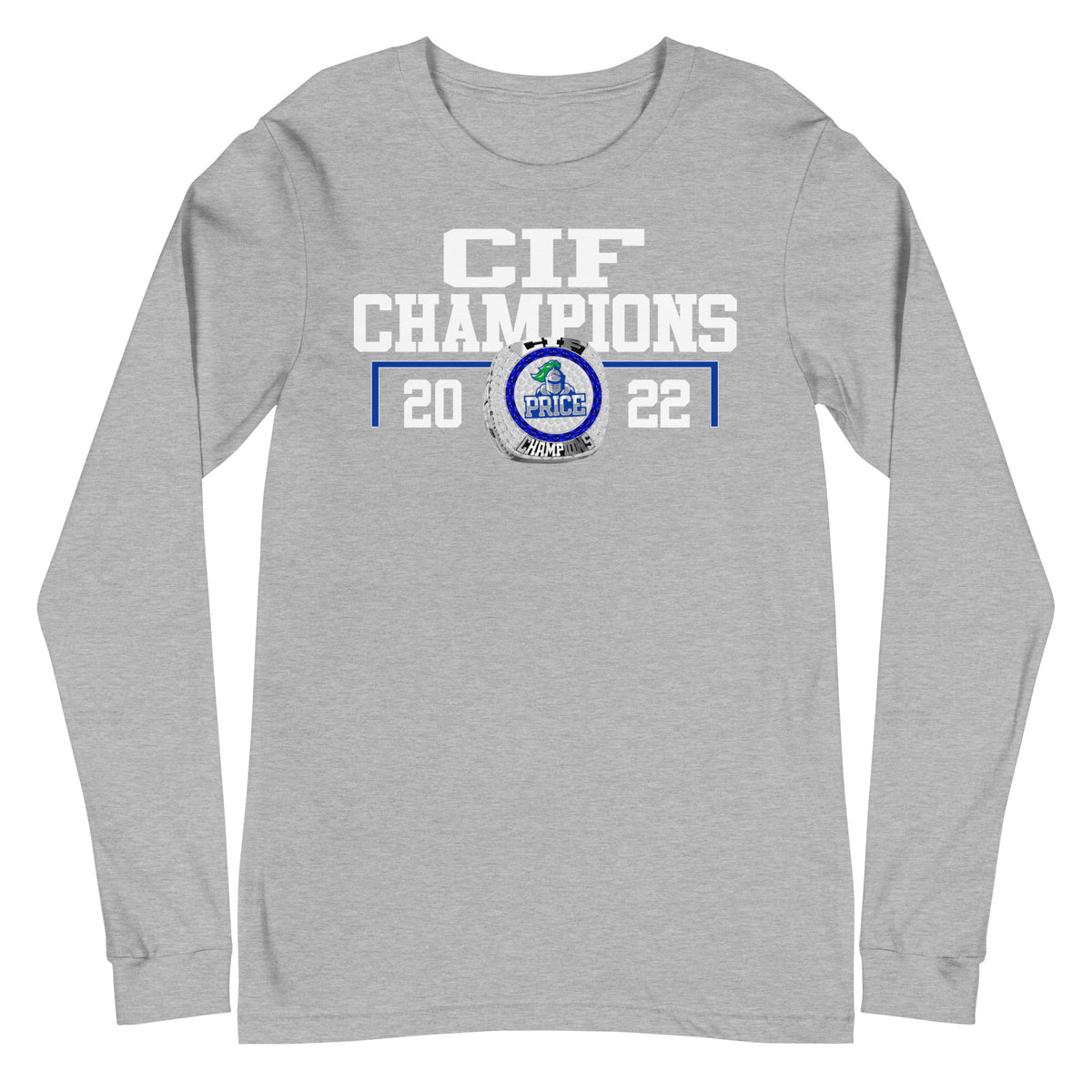 Frederick KC Price III Christian High School CIF Champions Unisex Long Sleeve Tee