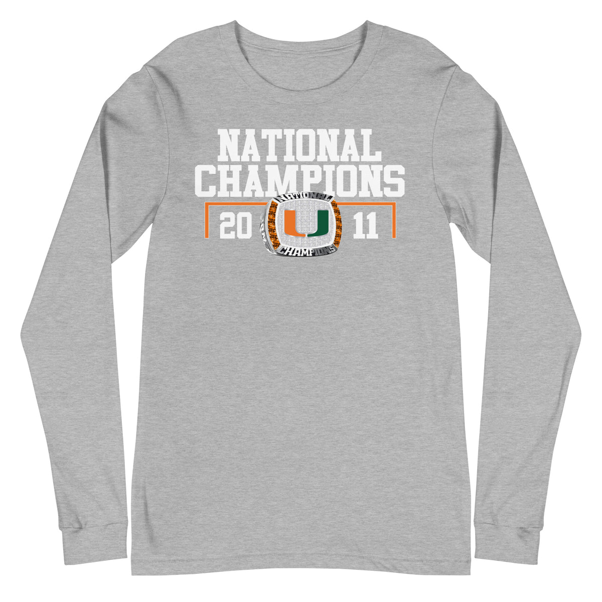 2011 Miami Hurricanes Roller Hockey National Champions Unisex Long Sleeve Tee