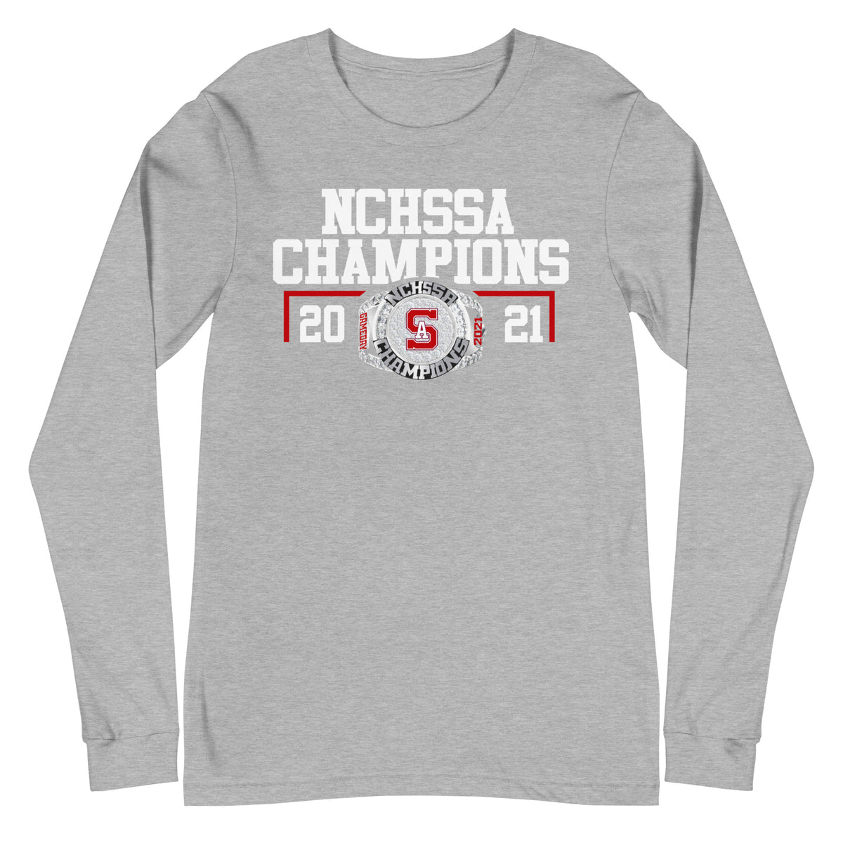 Southern Alamance Cheer 2021 NCHSSA Championship Ring Unisex Long Sleeve Tee