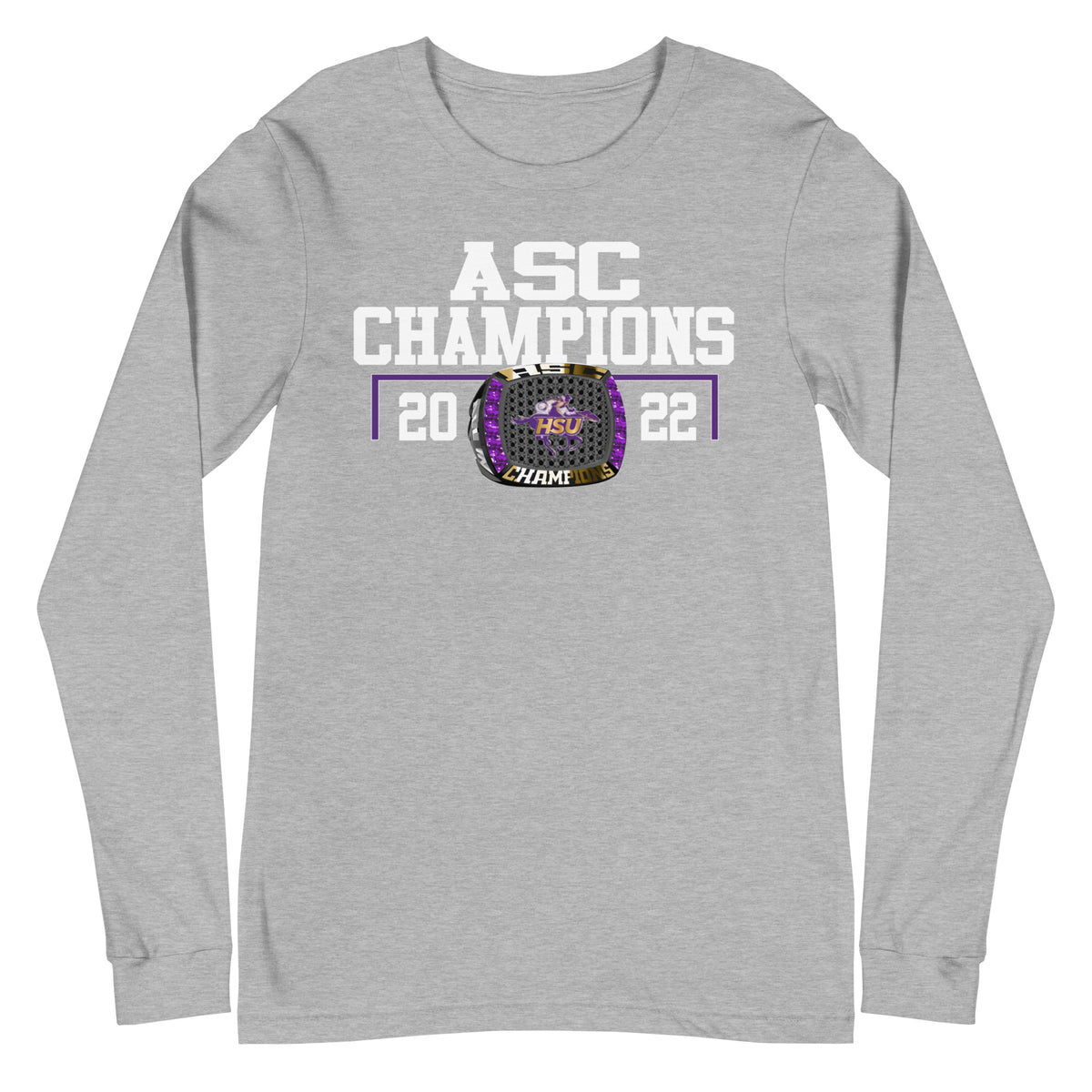 Hardin-Simmons University Men’s Tennis 2022 Blackcast  ASC Championship Ring Unisex Long Sleeve Tee