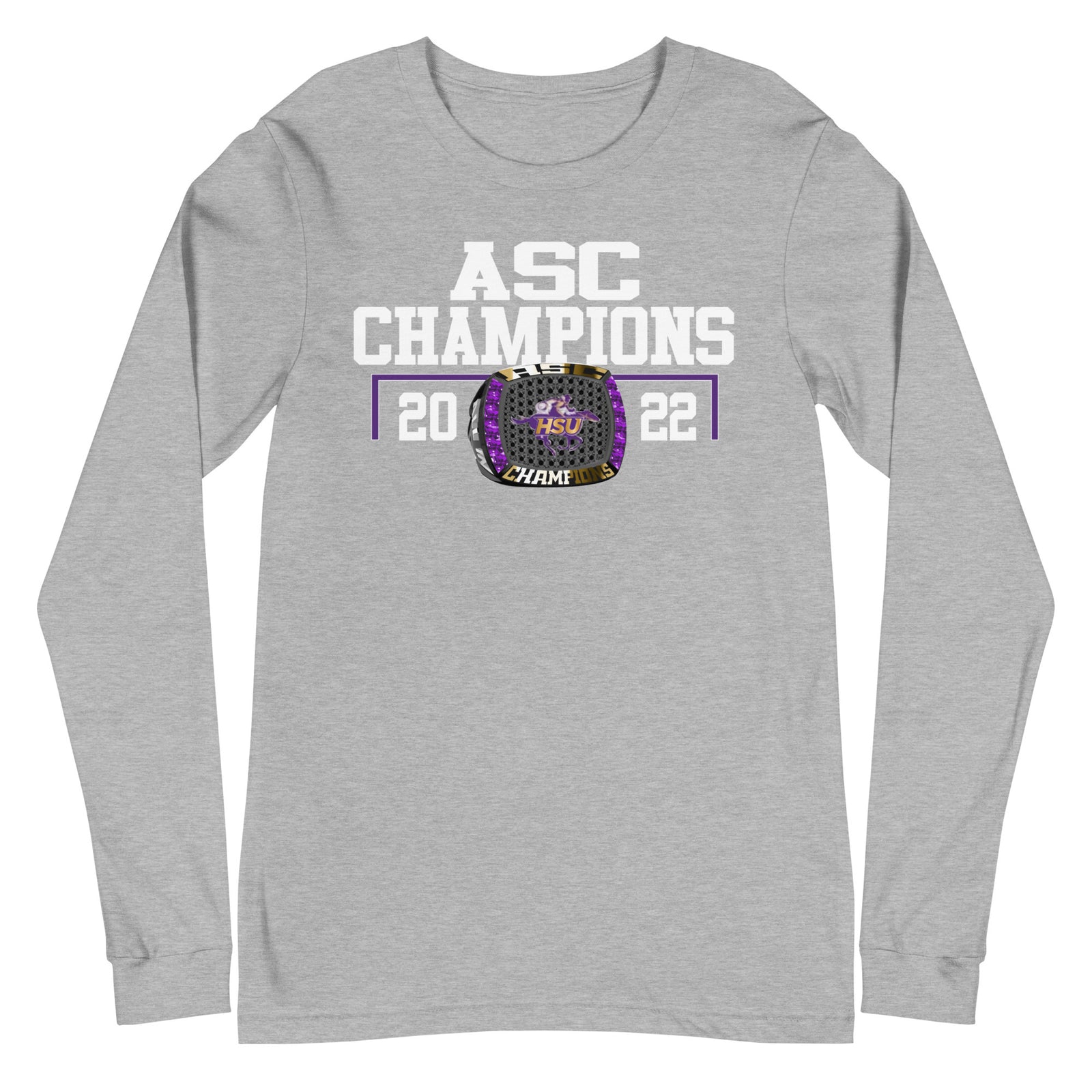 Hardin-Simmons University Men’s Tennis 2022 Blackcast  ASC Championship Ring Unisex Long Sleeve Tee