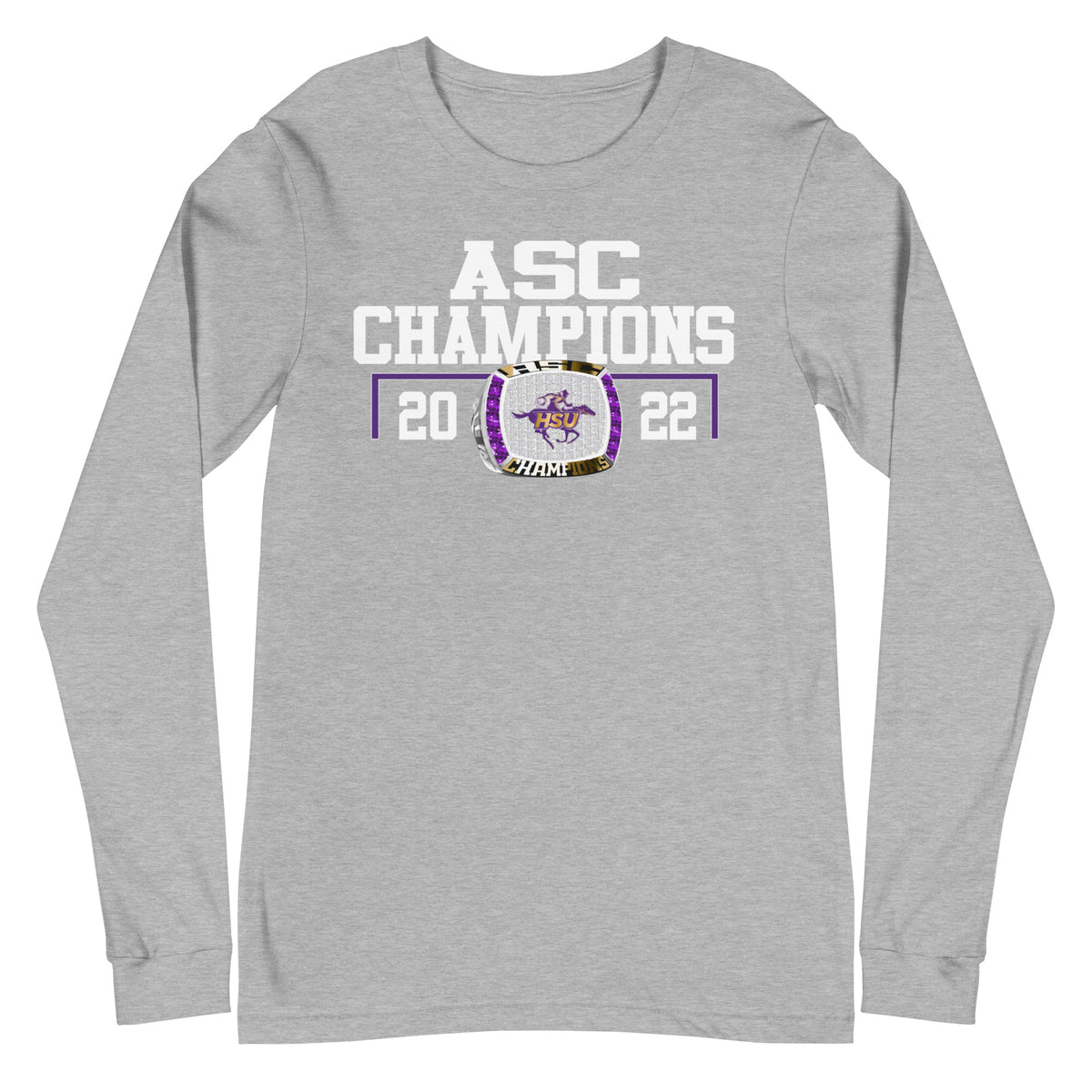Hardin-Simmons University Men’s Tennis 2022 Silver Lasium ASC Championship Ring Unisex Long Sleeve Tee