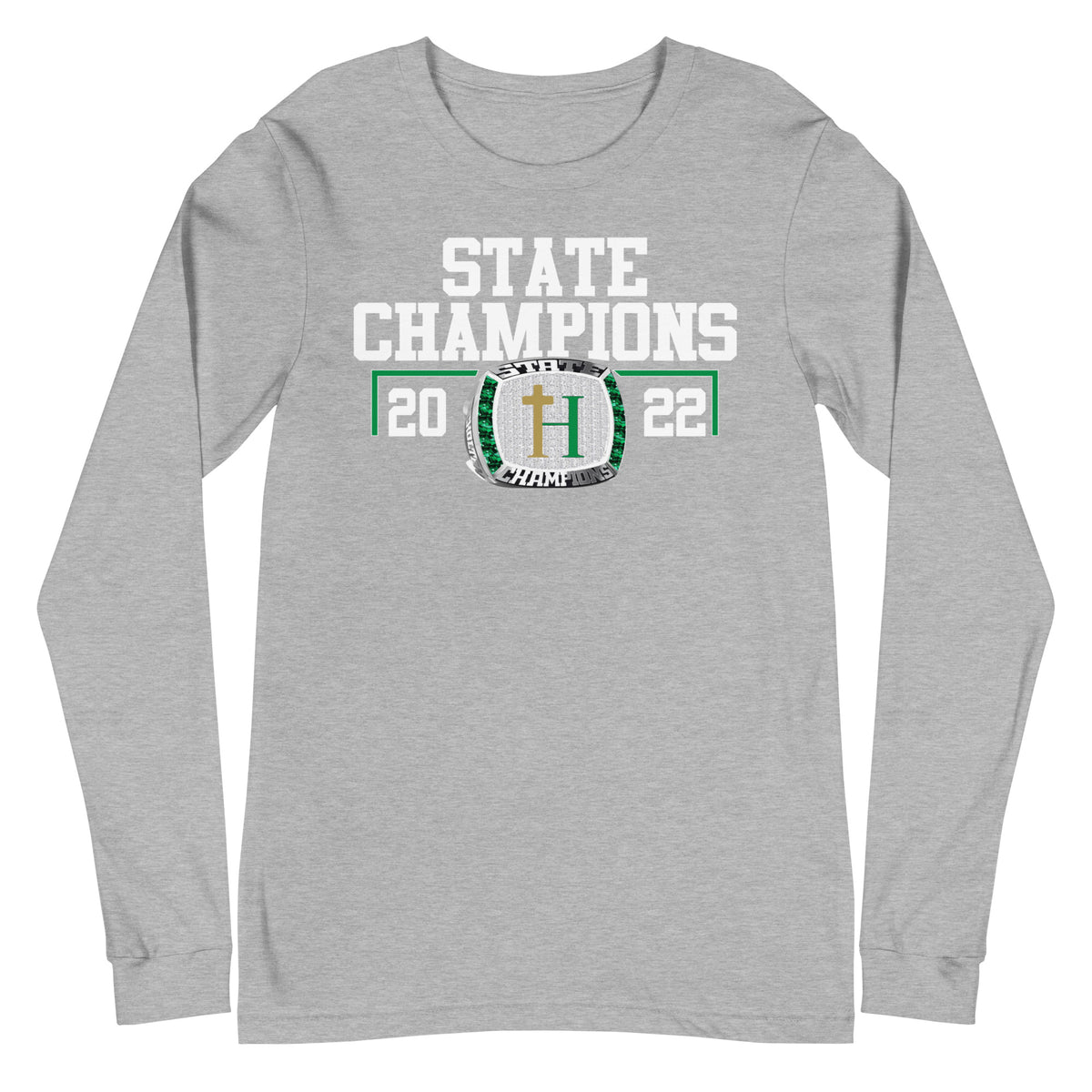 Hackett Catholic Prep 2022 State Championship Ring Unisex Long Sleeve Tee