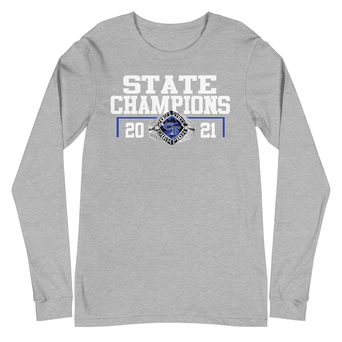 Cape Fear 2021 Women’s Tennis State Championship Ring Unisex Long Sleeve Tee