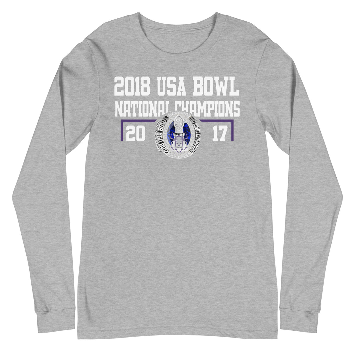 Desoto Tarantulas USA Bowl National Champions Unisex Long Sleeve Tee