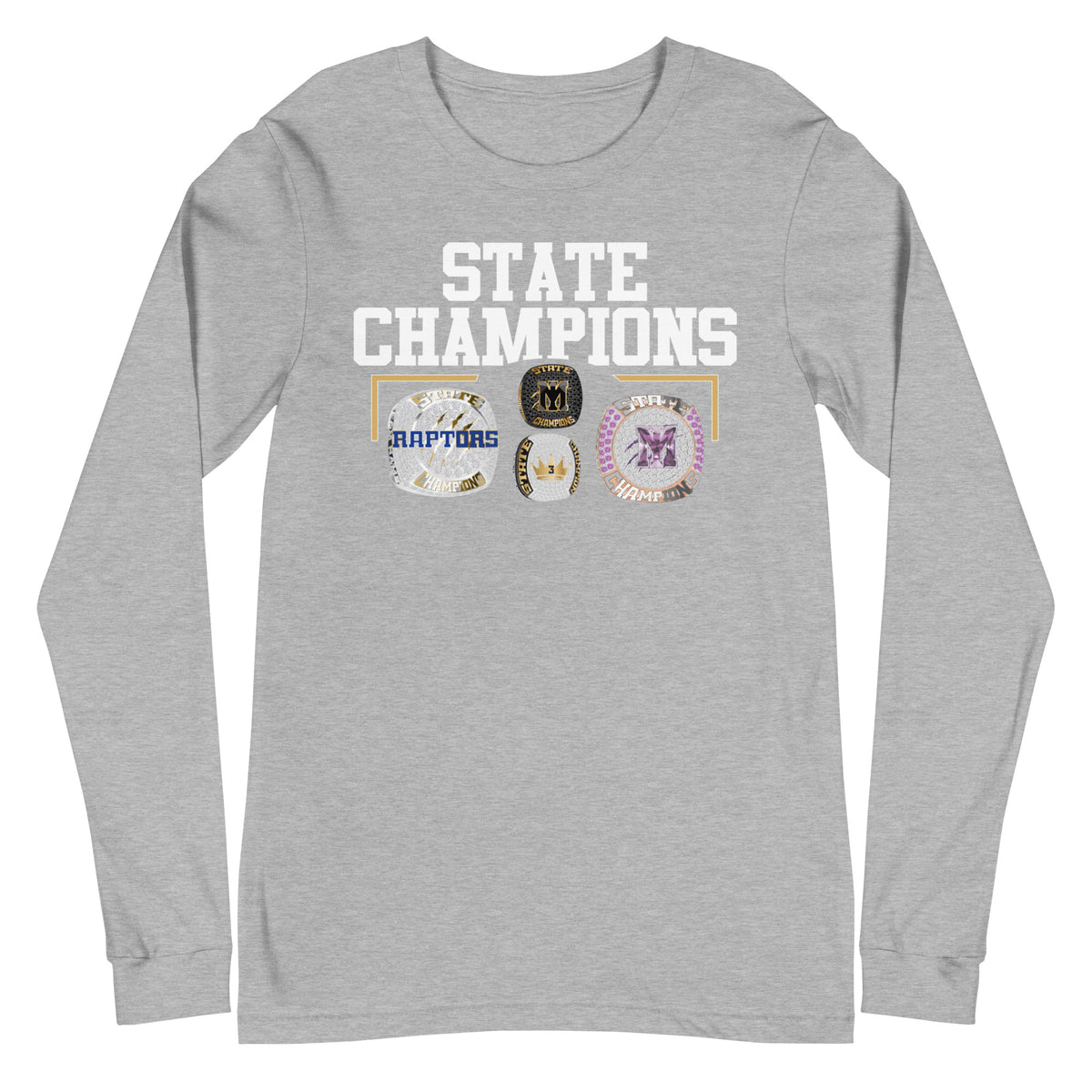 Mountain Island Charter High School 2022 Championship Rings Unisex Long Sleeve Tee