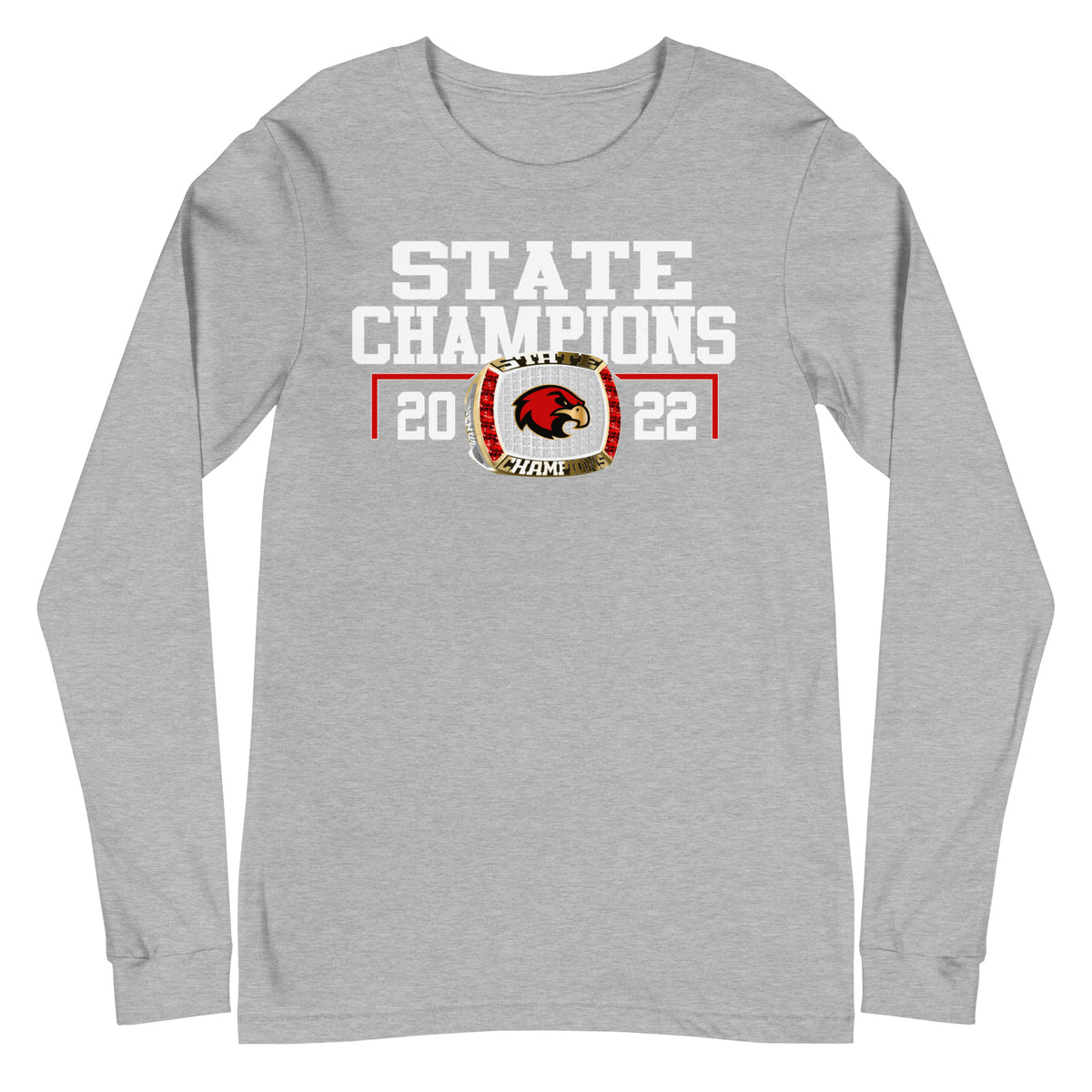 Ravenwood Lacrosse 2022 State Championship Ring Unisex Long Sleeve Tee