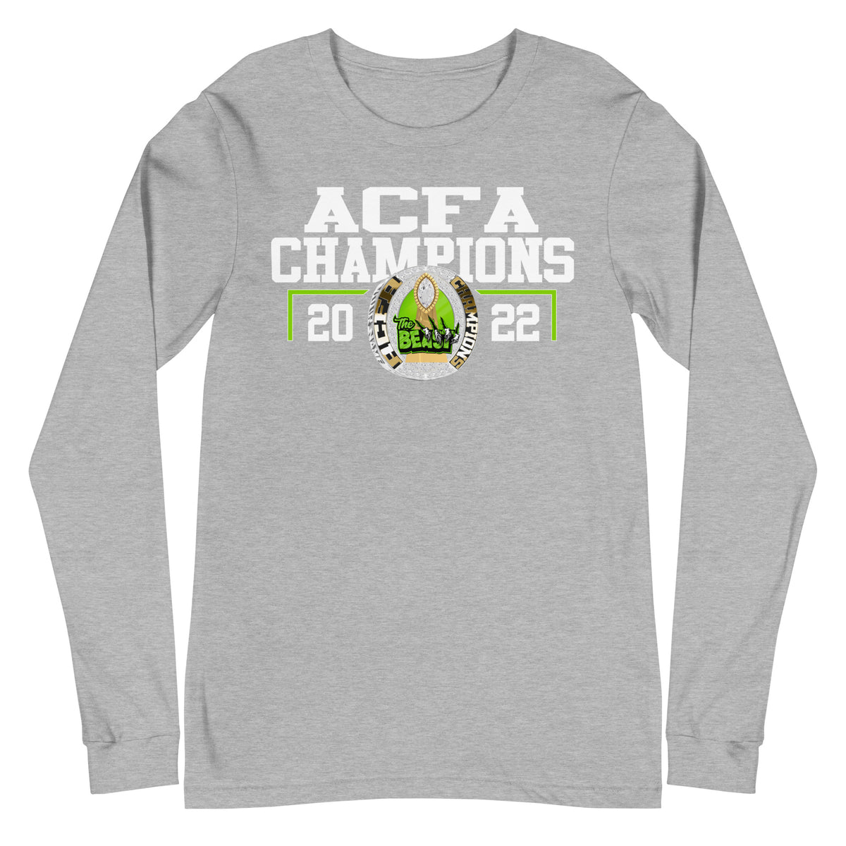 Virginia Beast 2022 ACFA Championship Ring Unisex Long Sleeve Tee