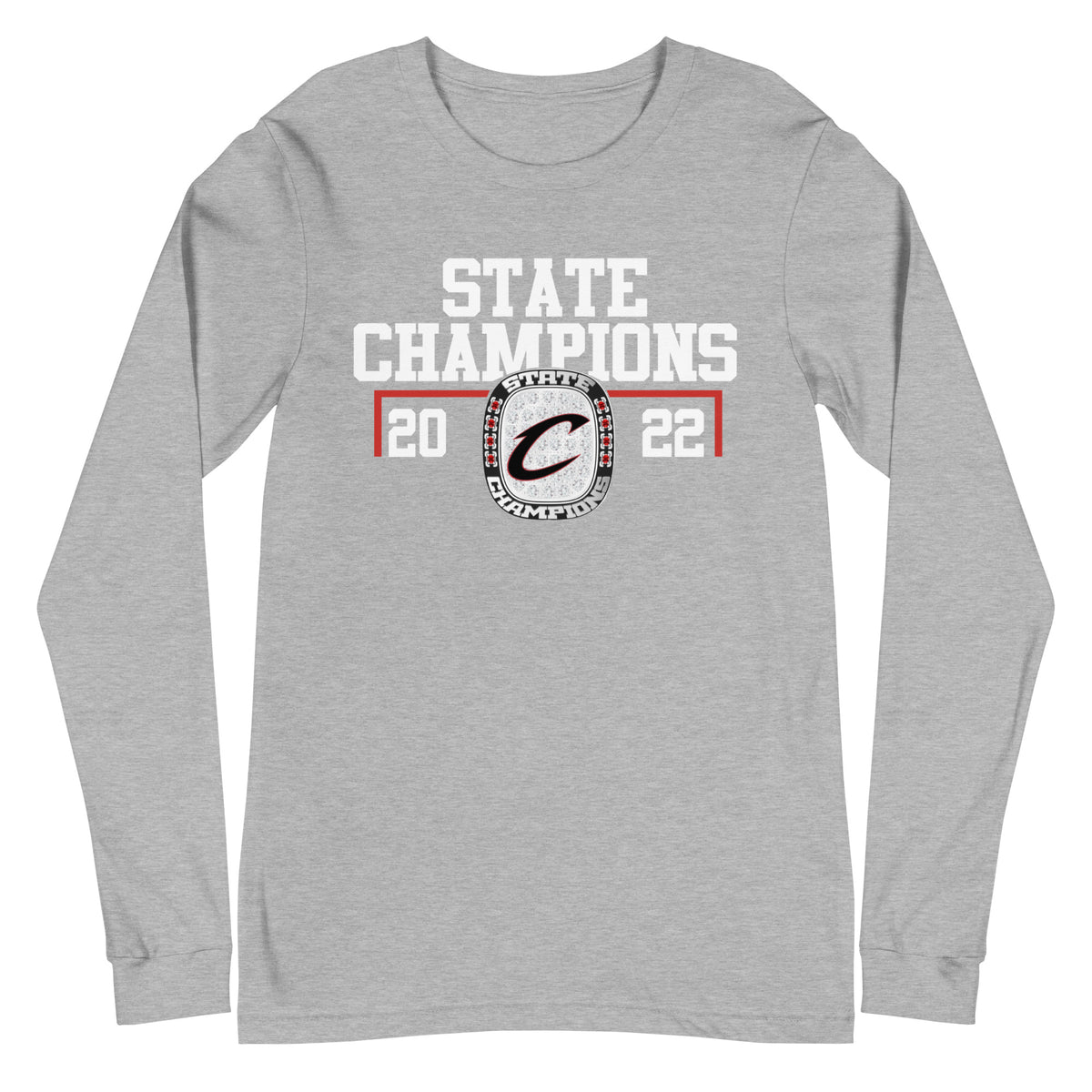 Clearfield Area Senior High School 2022 State Championship Ring Unisex Long Sleeve Tee