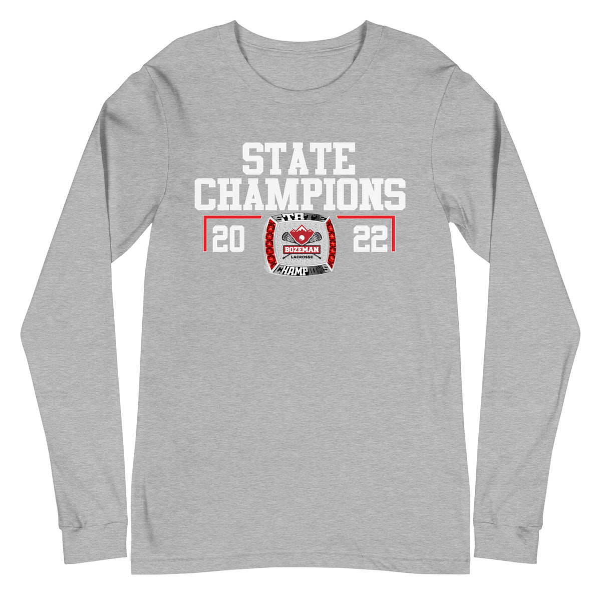 Bozeman High School 2022 State Championship Ring Unisex Long Sleeve Tee
