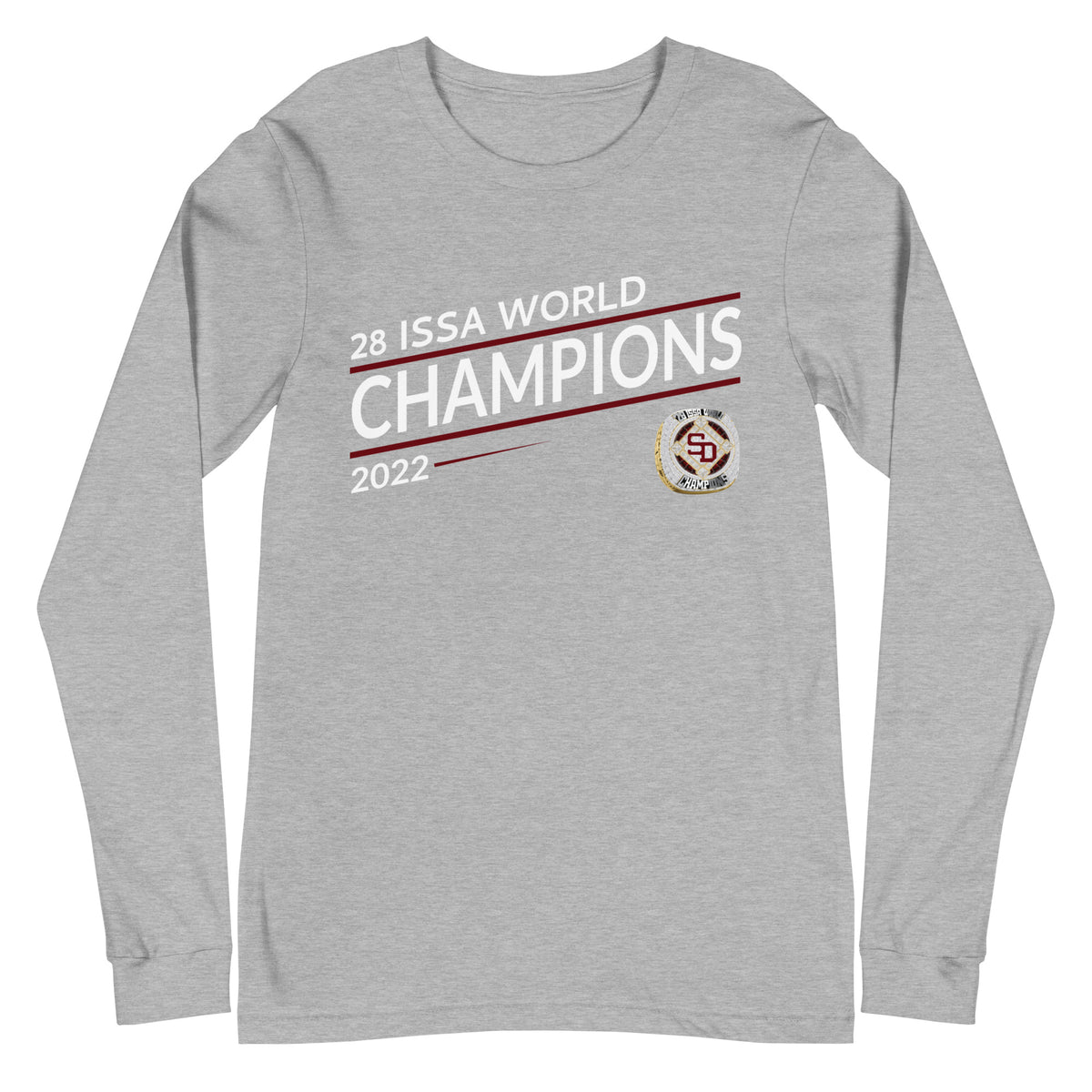 Simmons Day Baseball 2022 28 ISSA World Championship Ring Unisex Long Sleeve Tee