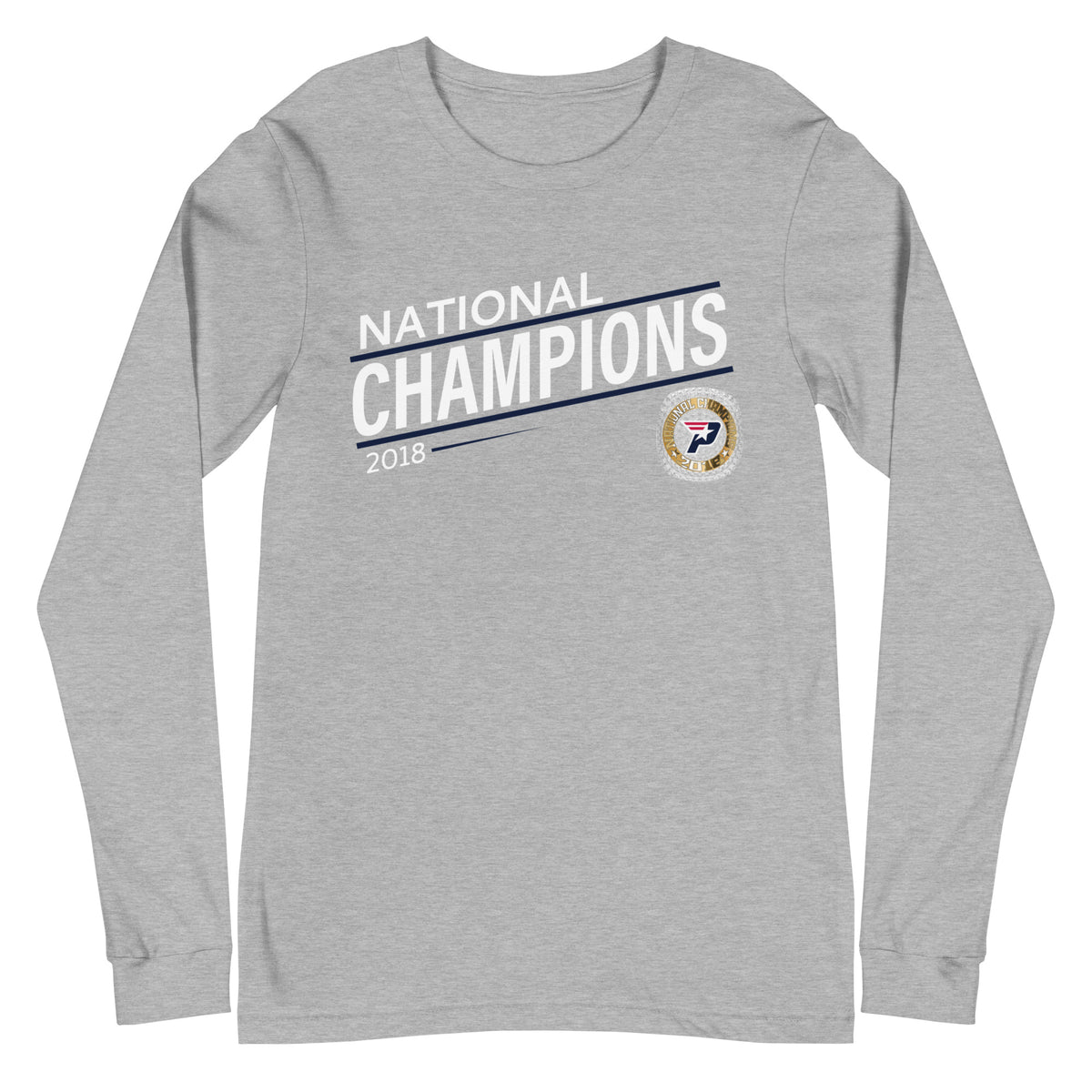 South Bay Patriots Blue Line 2018 National Championship Ring Unisex Long Sleeve Tee