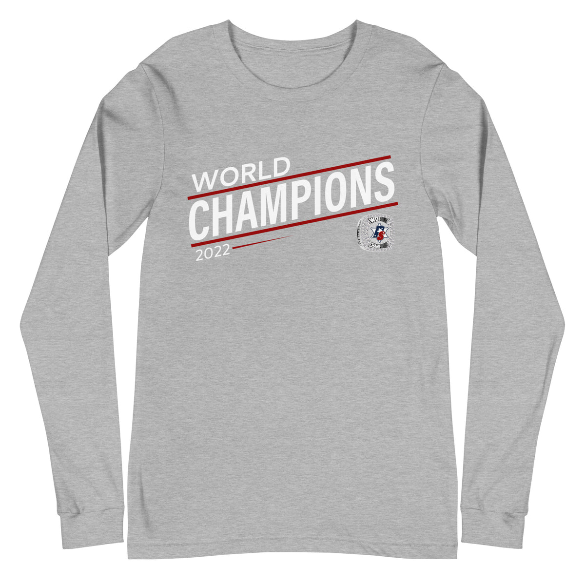Police Softball Red Line 2022 World Championship Ring Unisex Long Sleeve Tee