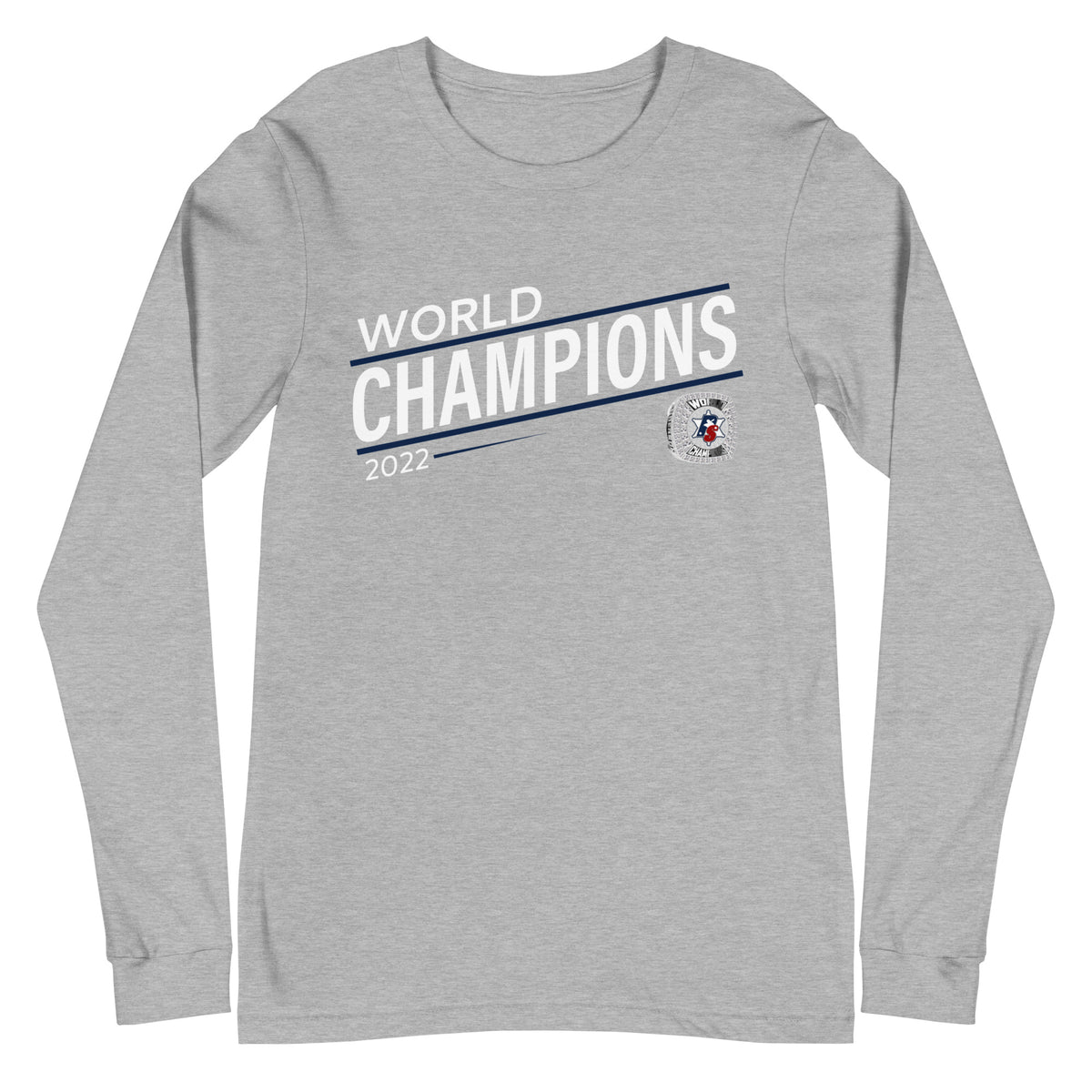 Police Softball Blue Line 2022 World Championship Ring Unisex Long Sleeve Tee