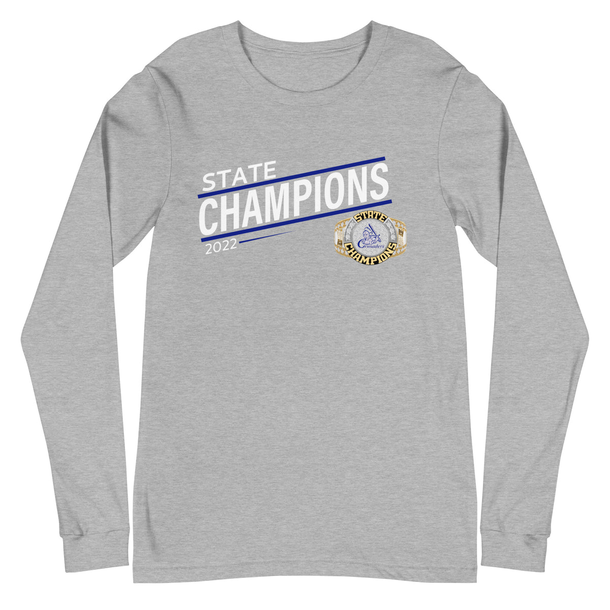 Christ the King Crusaders 2022 State Championship Ring Unisex Long Sleeve Tee