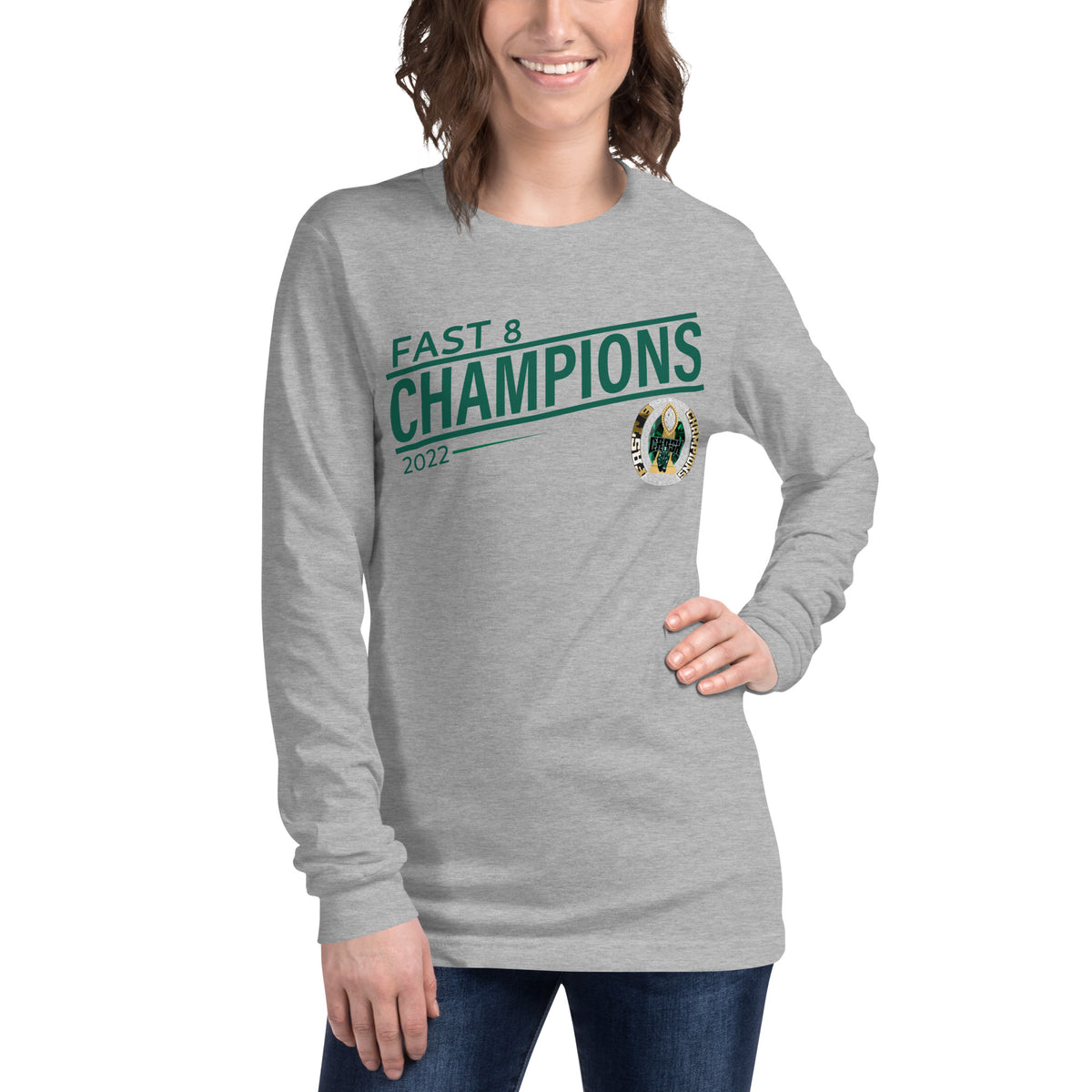 Collin County Crash Fast 8 Champions (Silver Ring) Unisex Long Sleeve Tee