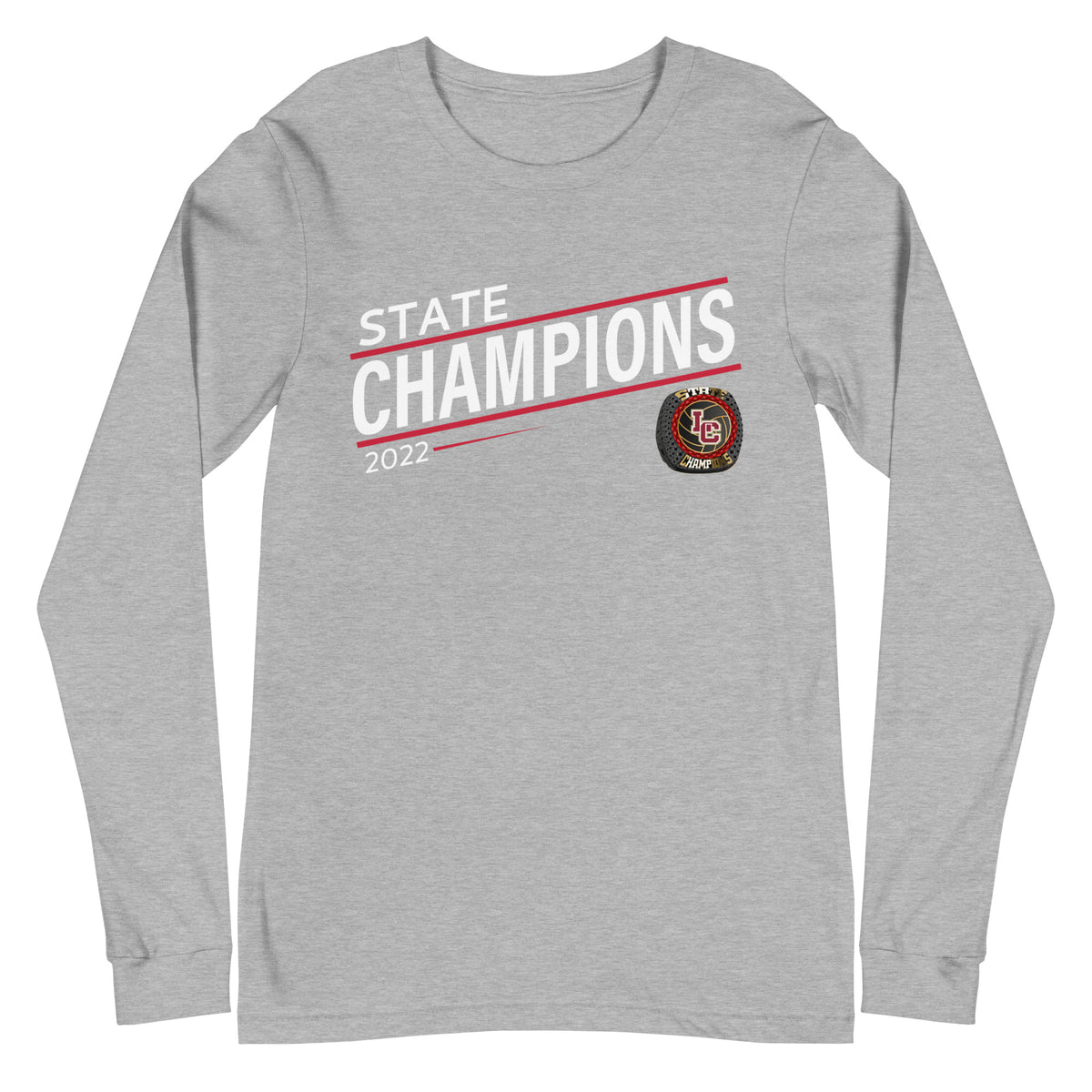 Lincoln Christian High School 2022 State Championship Ring Unisex Long Sleeve Tee