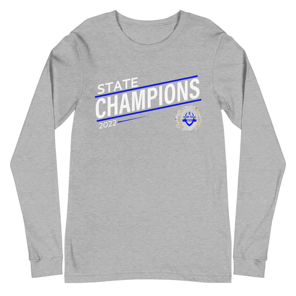 Texas United Football Association 2022 MLFA Championship Ring Unisex Long Sleeve Tee
