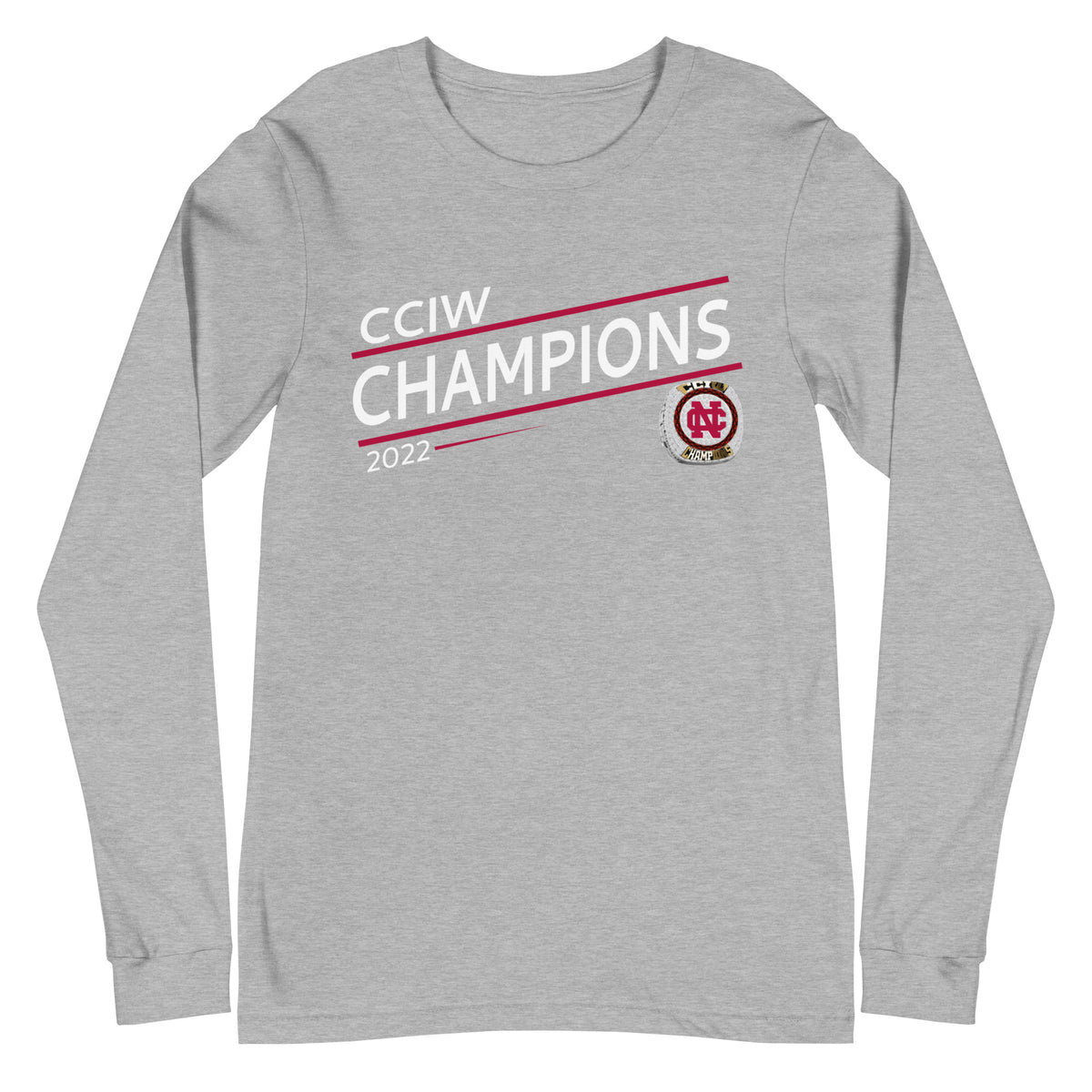 North Central College 2022 CCIW Championship Ring Unisex Long Sleeve Tee