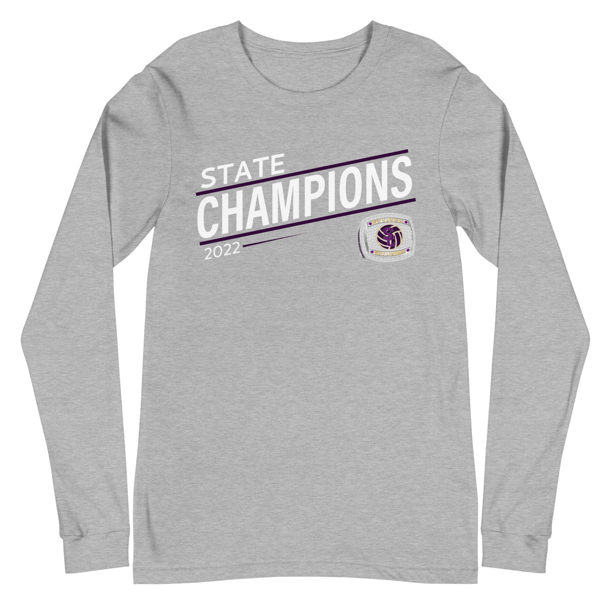 Julesburg Senior High School 2022 State Championship Ring Unisex Long Sleeve Tee