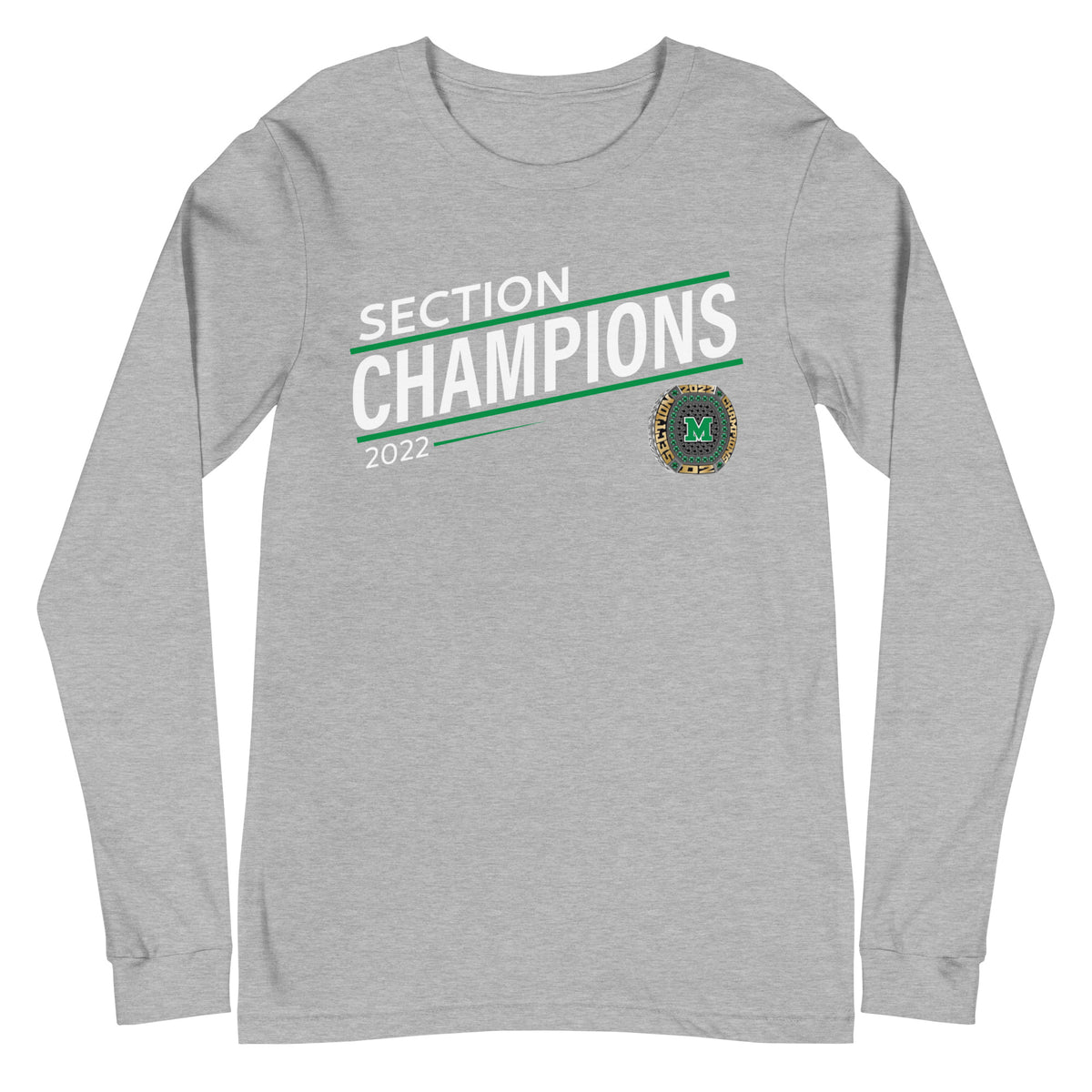 Manteca High School Football 2022 State Championship Ring Unisex Long Sleeve Tee
