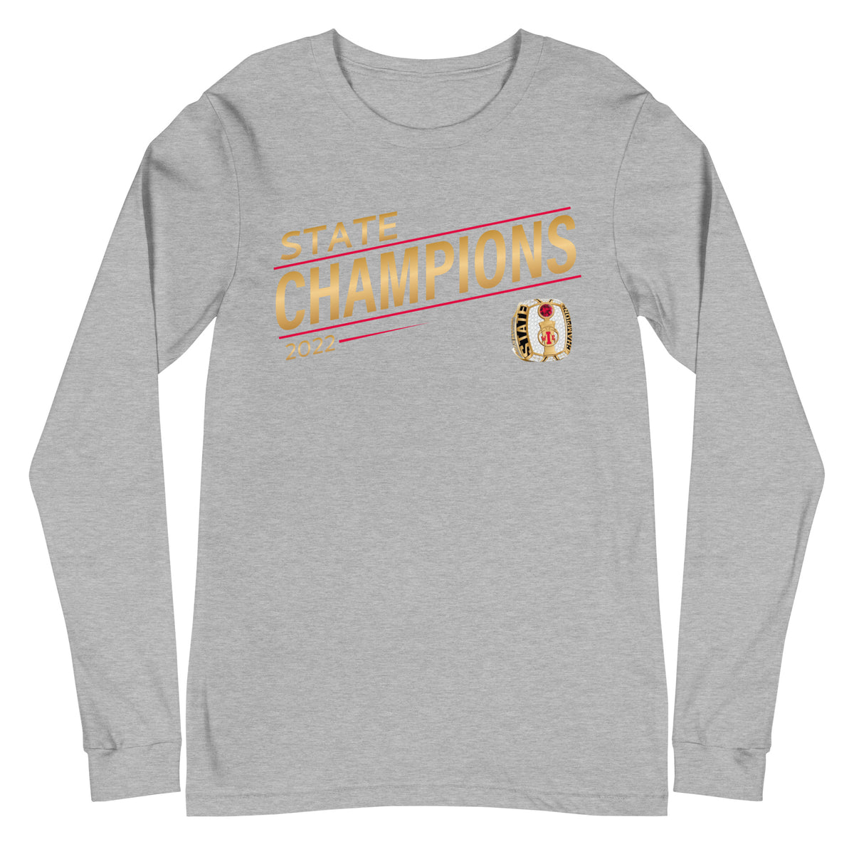 Customer Care Basketball 2022 State Championship Ring Unisex Long Sleeve Tee