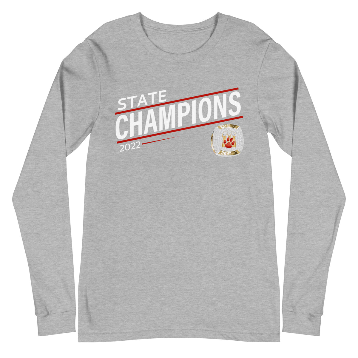 Beechwood High School Football 2022 State Championship Ring Unisex Long Sleeve Tee