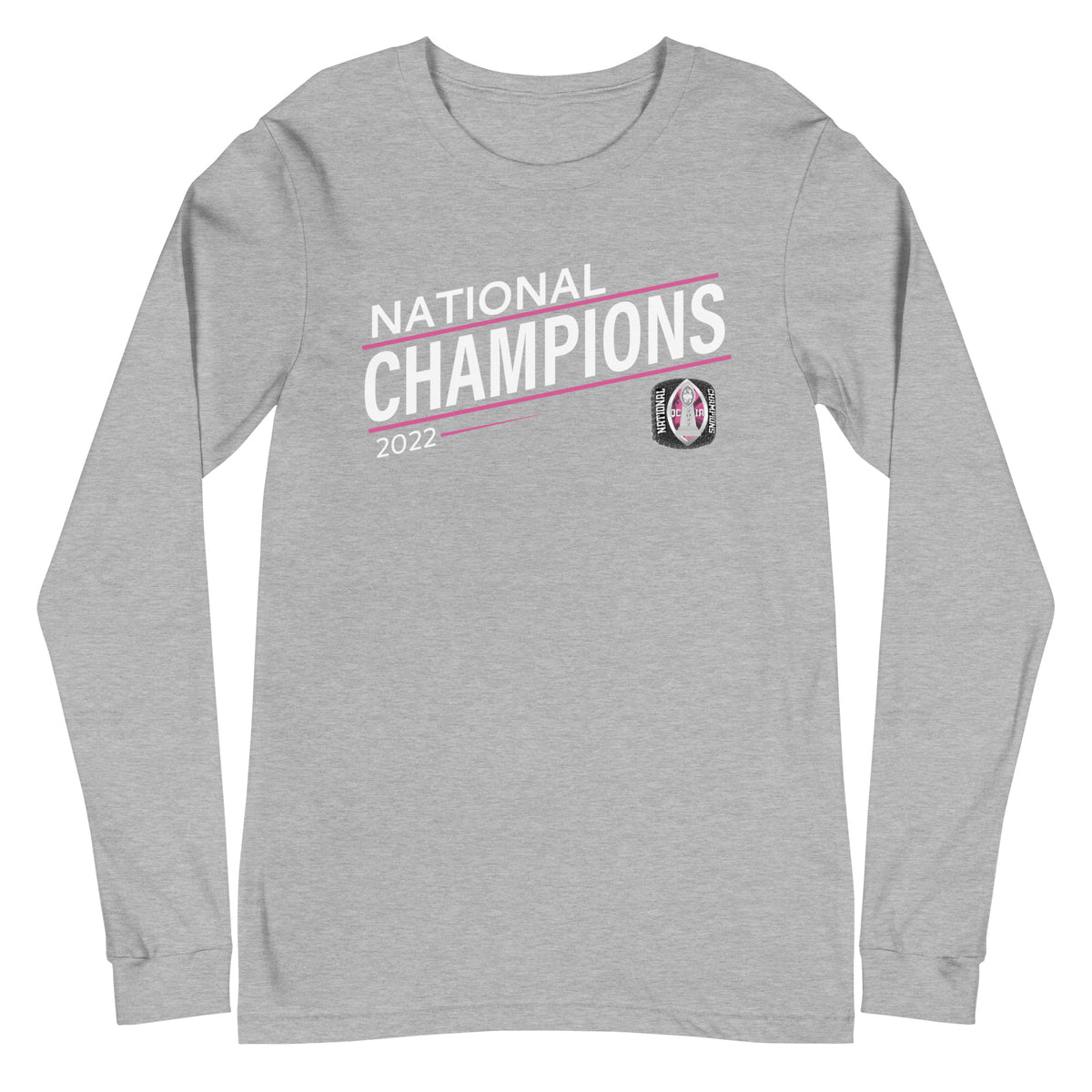 Queen City Insane Asylum Football 2022 State Championship Ring Unisex Long Sleeve Tee