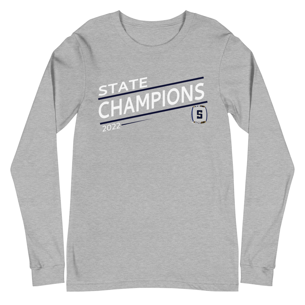 Skaneateles High School Soccer 2022 State Championship Ring Unisex Long Sleeve Tee