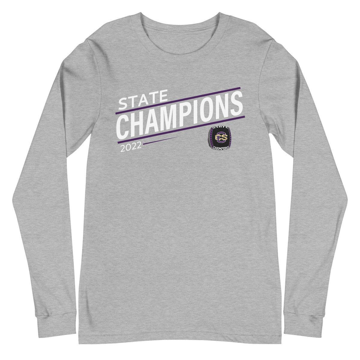 Community Christian High School Cheer 2022 Championship Ring Unisex Long Sleeve Tee