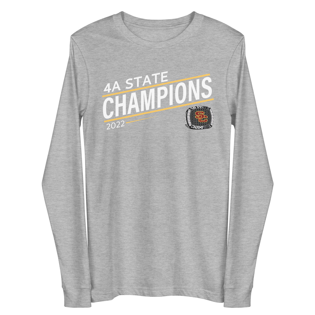Salpointe Catholic Softball Yellow 2022 State Championship Ring Unisex Long Sleeve Tee