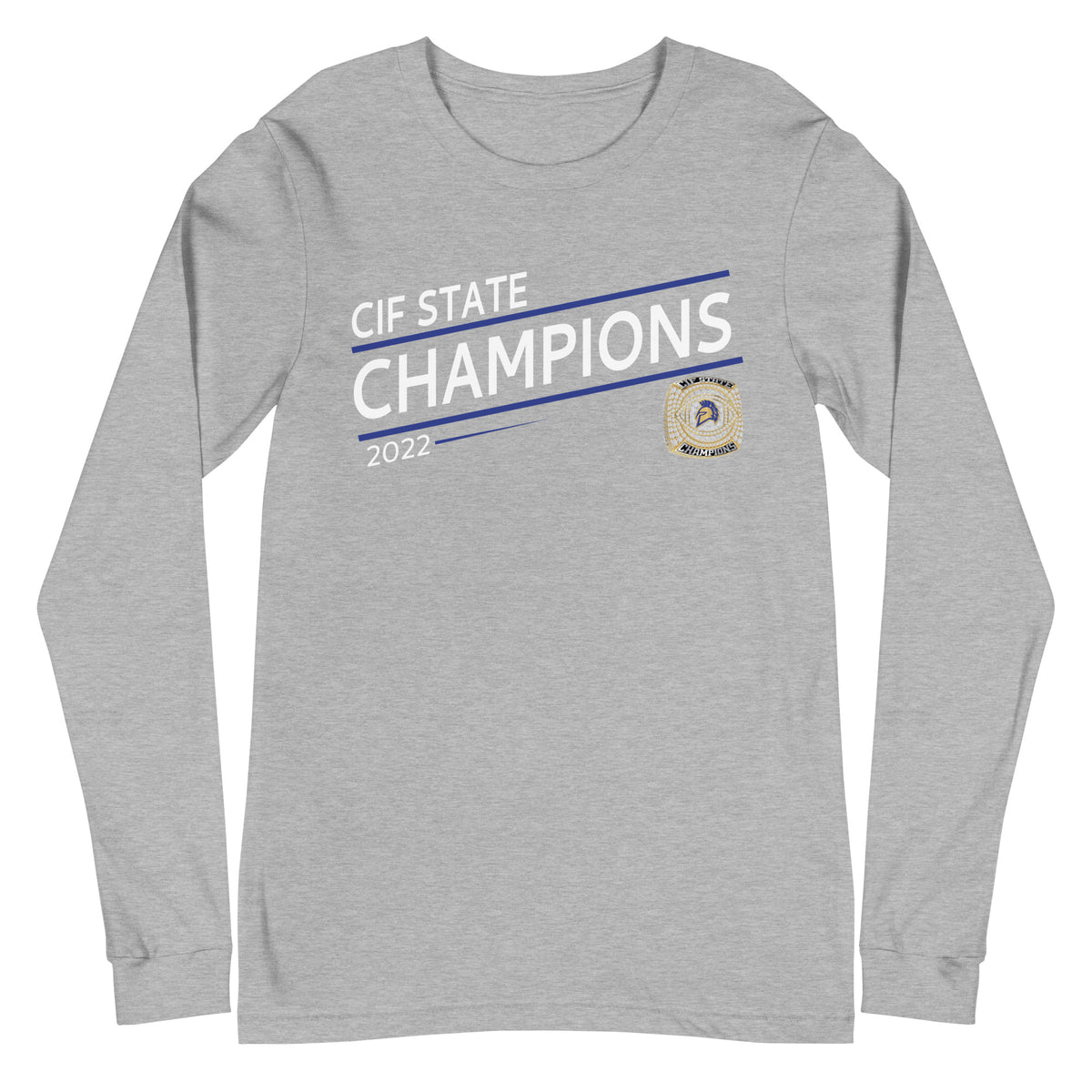 Pinole Valley Football 2022 State Championship Ring Unisex Long Sleeve Tee