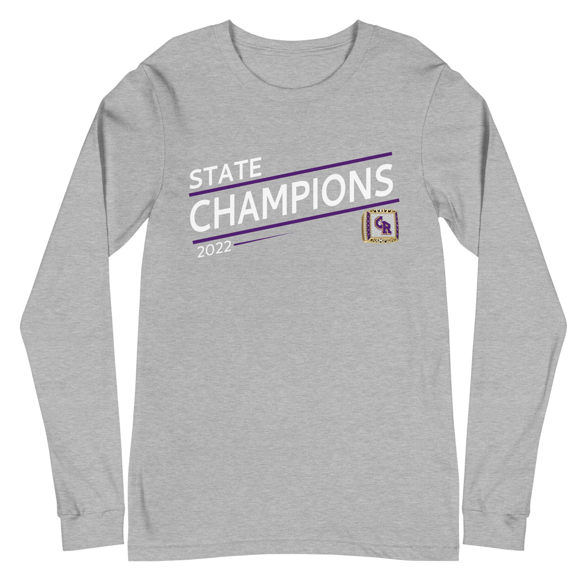 Columbia River High School Volleyball 2022 State Championship Ring Unisex Long Sleeve Tee