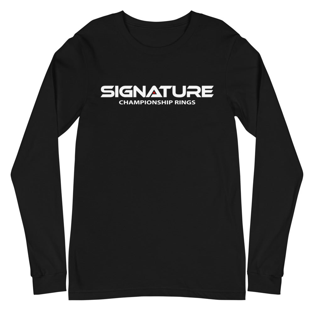 Signature White Logo Unisex Long Sleeve Tee