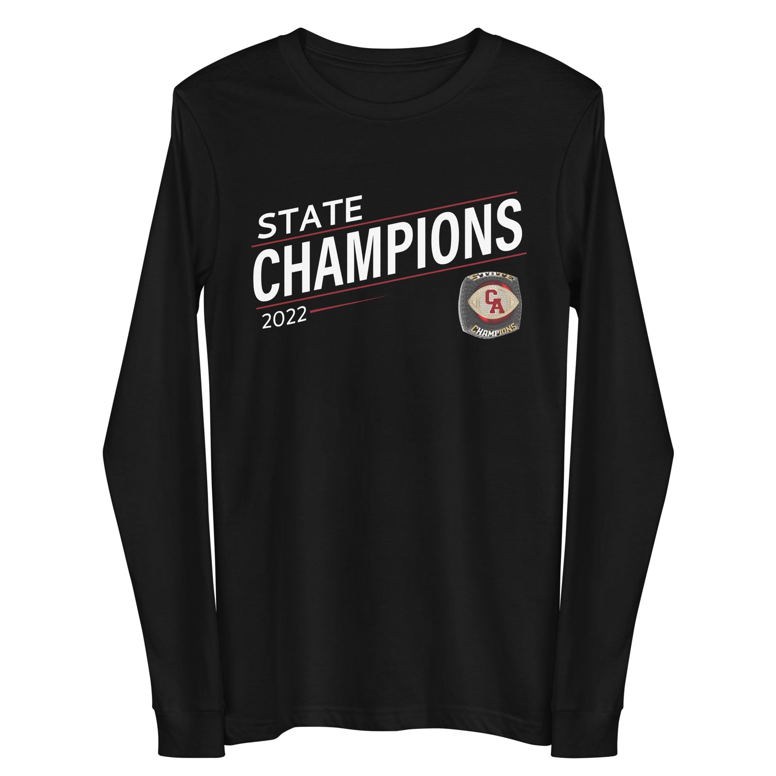 Carl Albert High School Football 2022 Black Ring Unisex Long Sleeve Tee