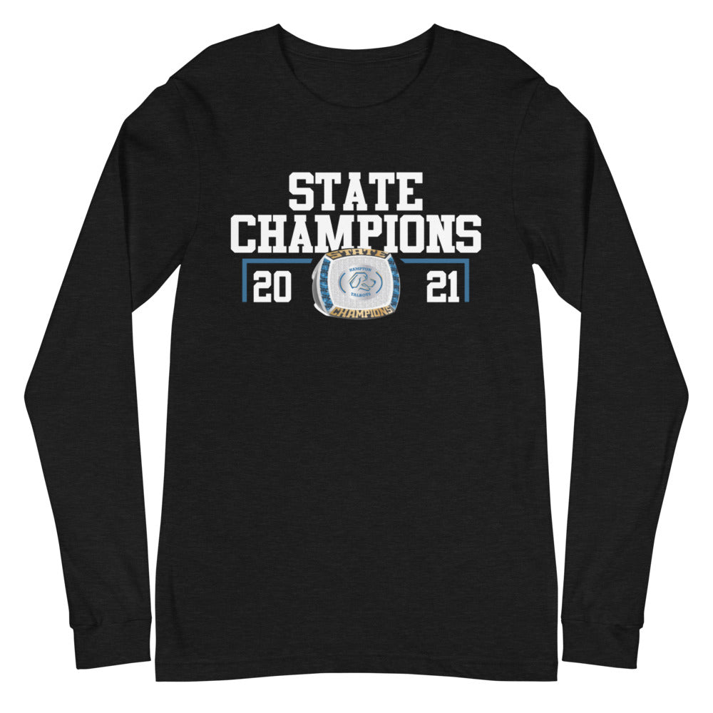 Hampton Talbots 2021 State Champions Unisex Long Sleeve Tee