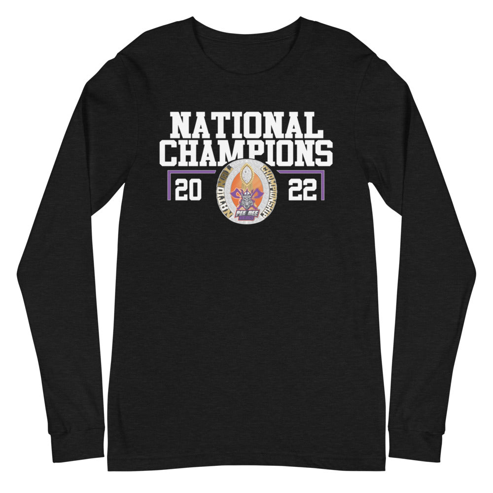 Pee Dee Vikings National Champions Unisex Long Sleeve Tee