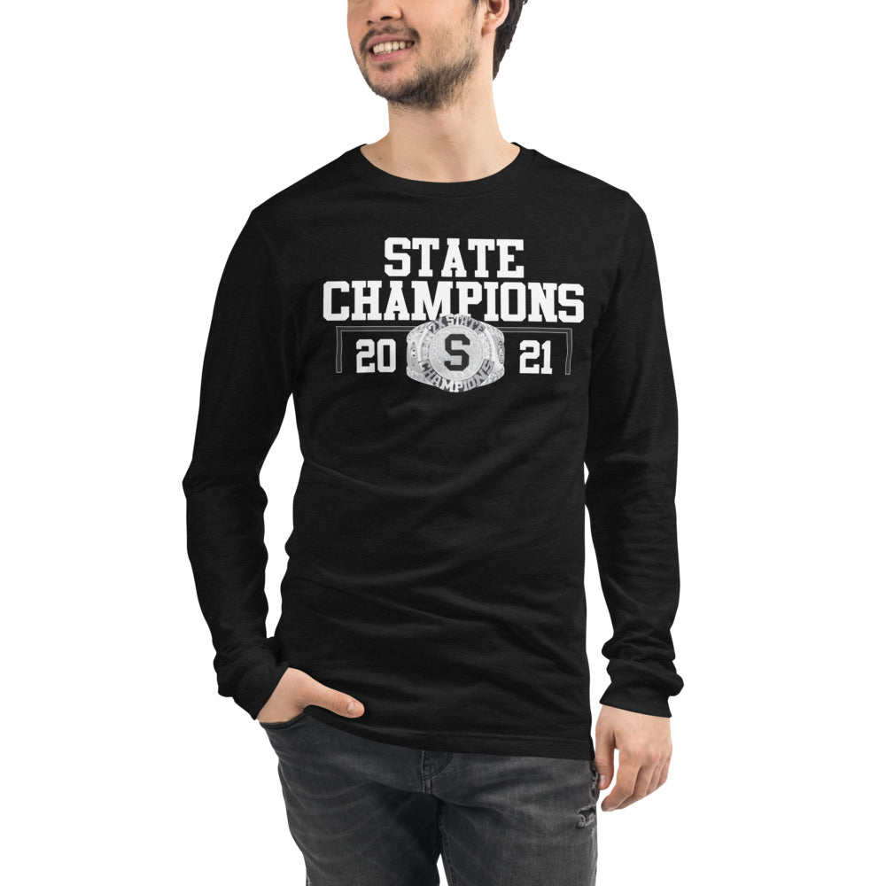 Sterling High School 2021 2X State Championship Ring Unisex Long Sleeve Tee
