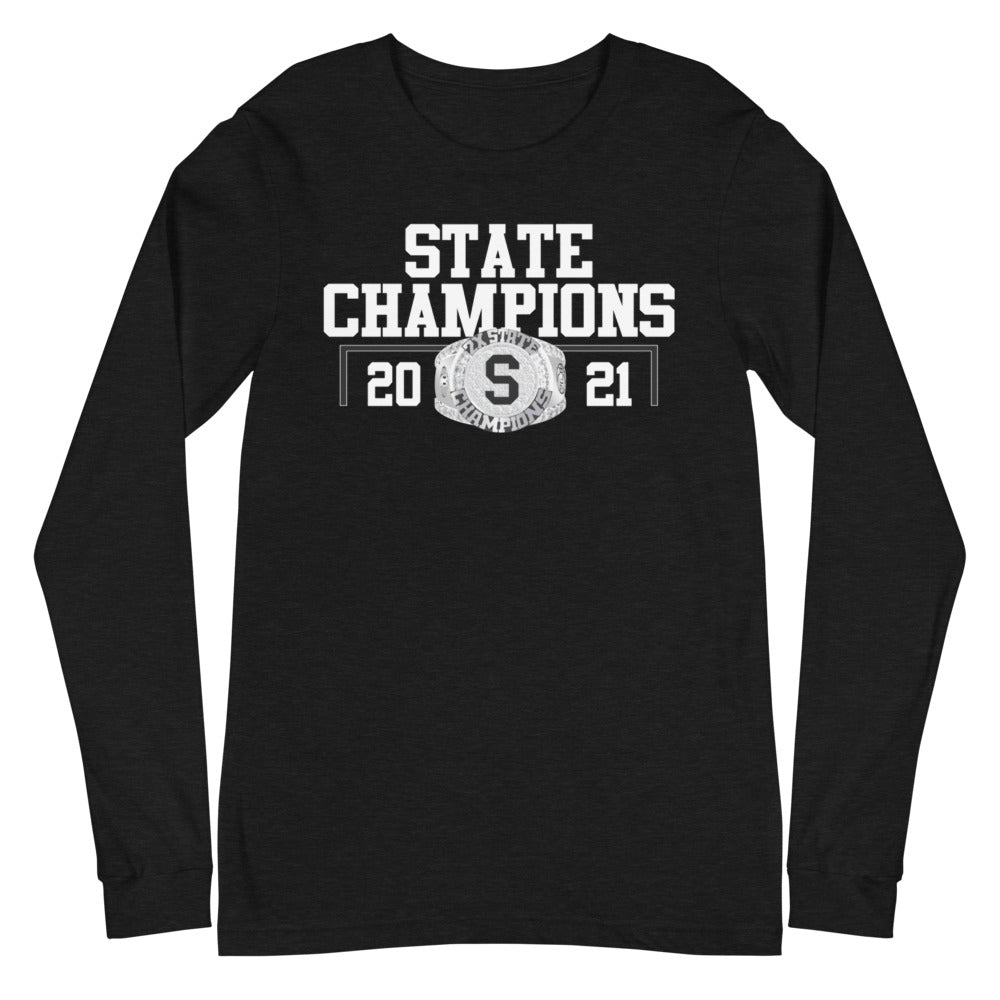 Sterling High School 2021 2X State Championship Ring Unisex Long Sleeve Tee