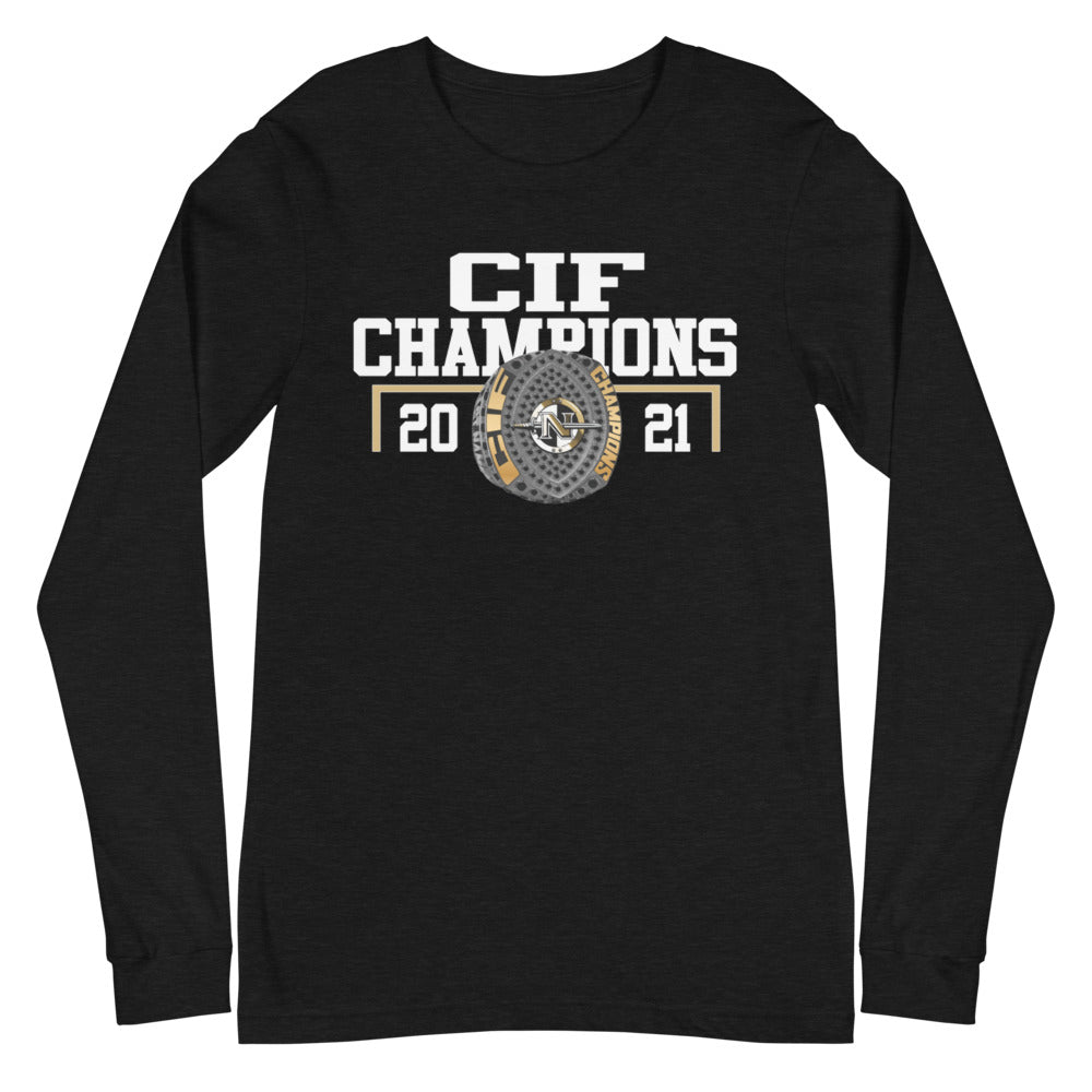 Northview High School 2021 CIF Championship Ring Unisex Long Sleeve Tee
